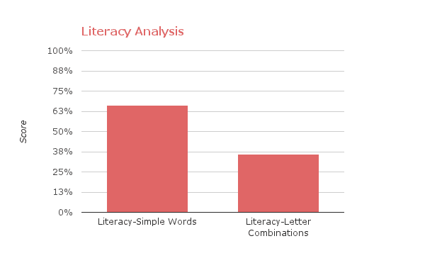 תוצאות אבחון יכולת קריאה והגייה באנגלית